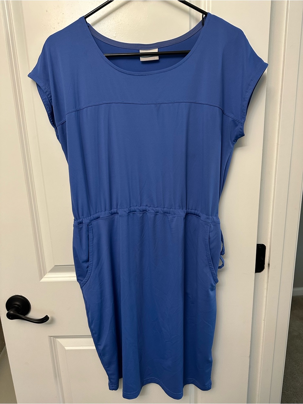 Columbia Women's Blue Short Sleeve Drawstring Waist Athletic Dress Size Medium